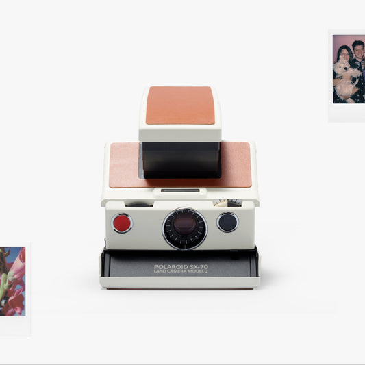 Vintage Polaroid SX-70 Instant Film Camera Model 2 White body - New Brown leather - Fully reskinned
