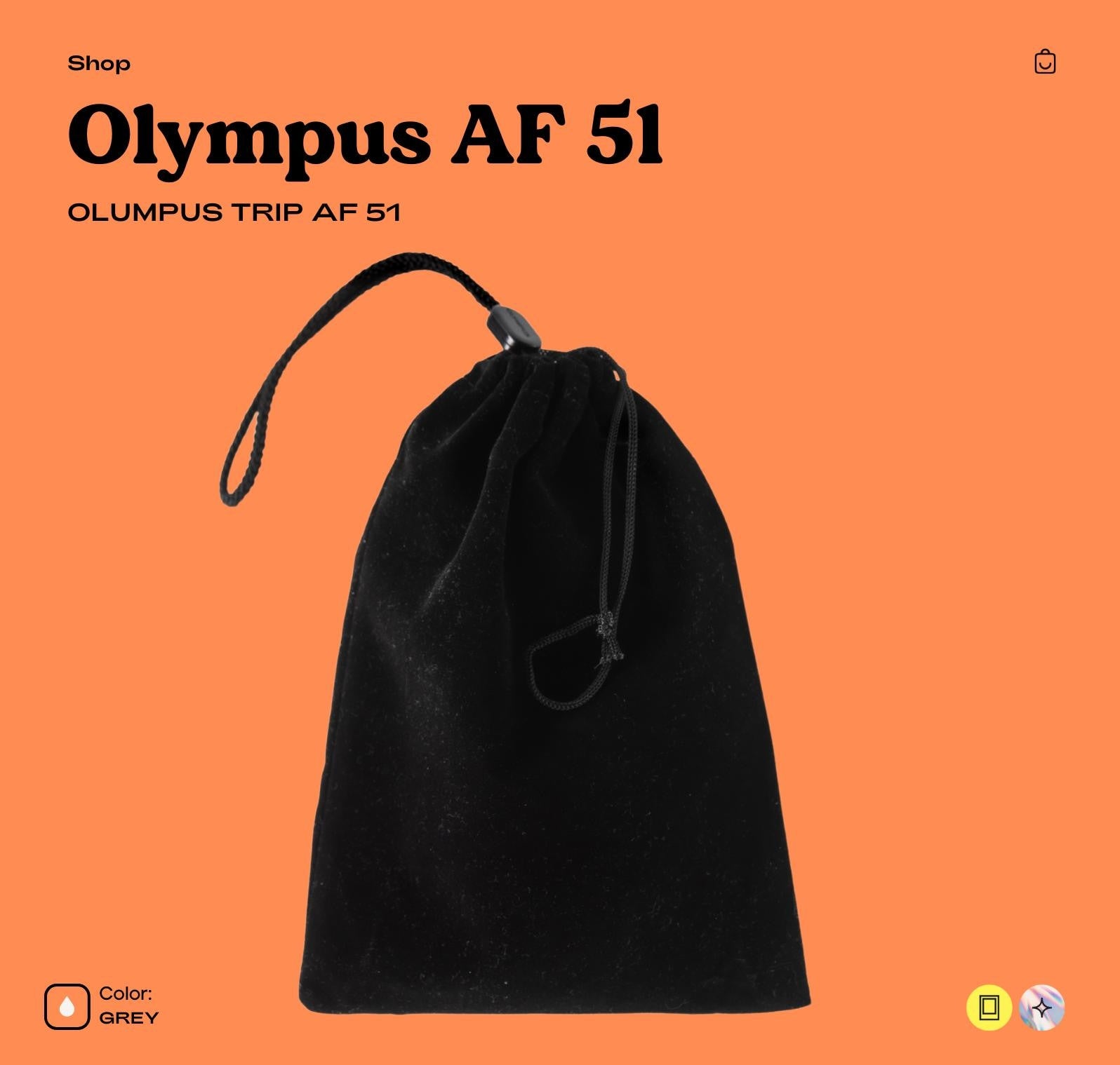 Olympus Trip AF 51 35mm Film Camera Compact Point-and-Shoot with Autofocus, Built-In Flash, and Automatic Features for Easy Film Photography - Vintage Polaroid Instant Cameras