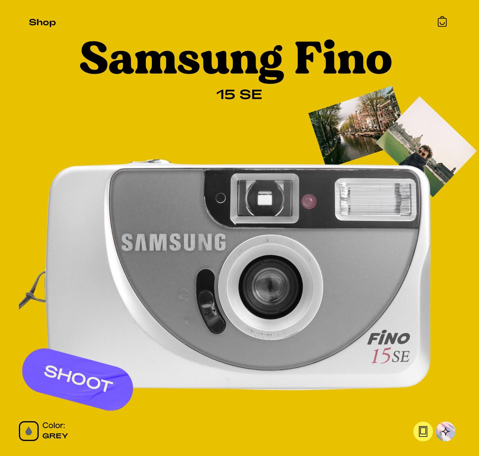 Samsung 15 SE 35mm Film Camera Compact Point-and-Shoot with Built-In Flash, Automatic Features, Perfect for Everyday and Travel Photography - Vintage Polaroid Instant Cameras