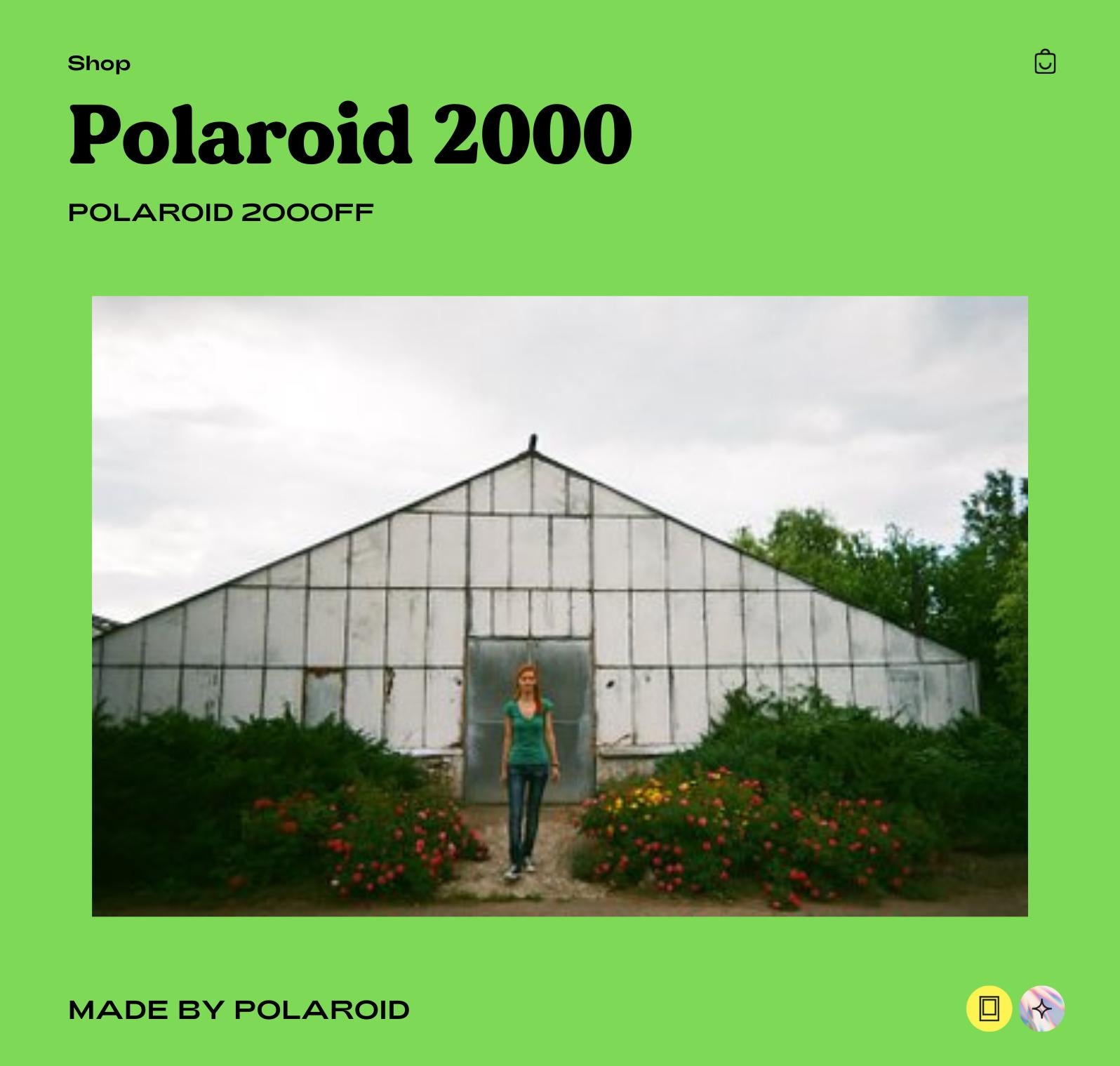 Polaroid 2000FF 35mm Film Camera - Vintage Point-and-Shoot Camera with Built-In Flash, Compact and Lightweight Retro Photography Gear - Vintage Polaroid Instant Cameras