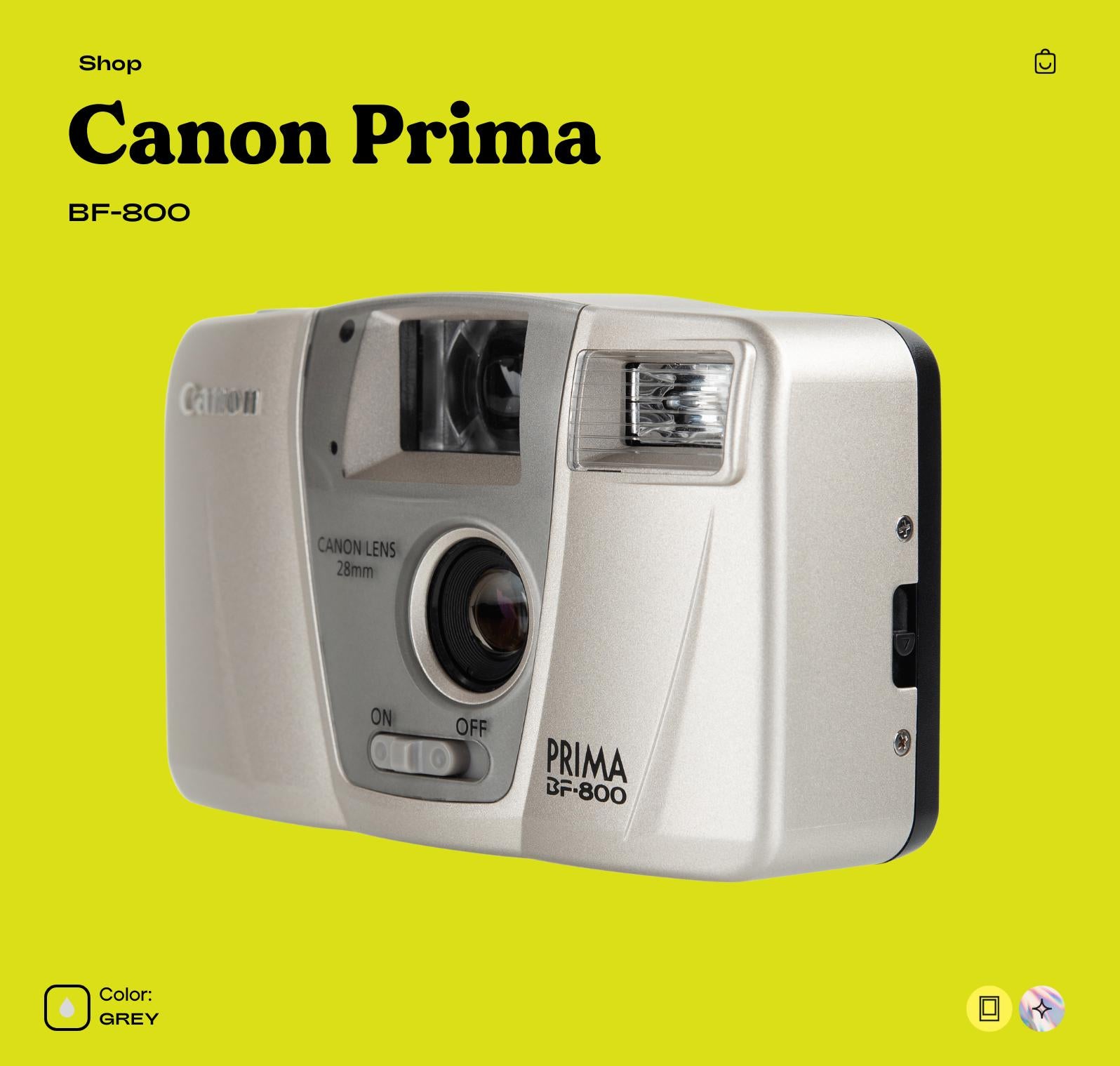 Canon prima 35 mm camera - Vintage 35mm Point and Shoot Film Camera with Built-In Flash - Photographer gift - Vintage Polaroid Instant Cameras
