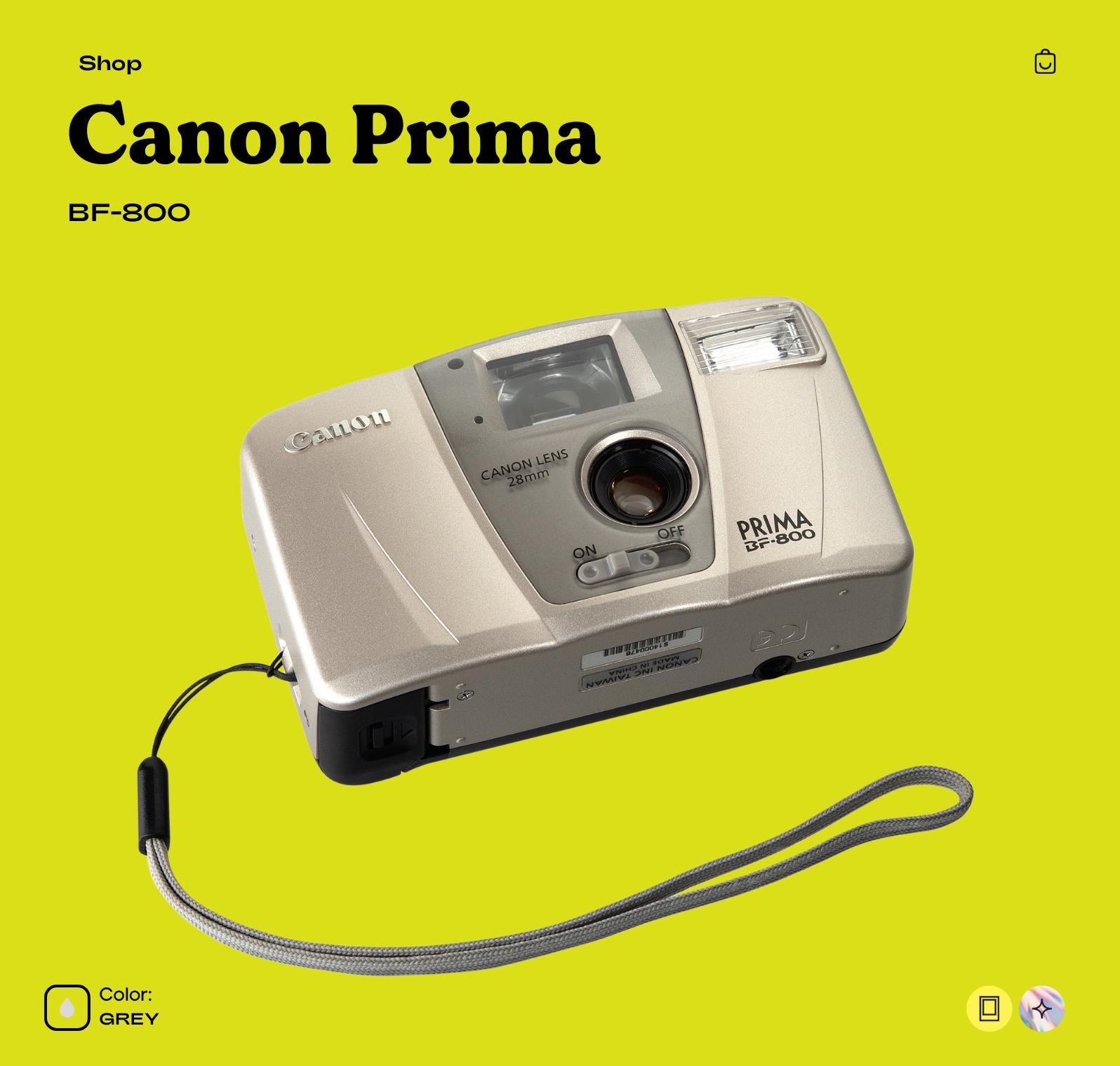 Canon prima 35 mm camera - Vintage 35mm Point and Shoot Film Camera with Built-In Flash - Photographer gift - Vintage Polaroid Instant Cameras