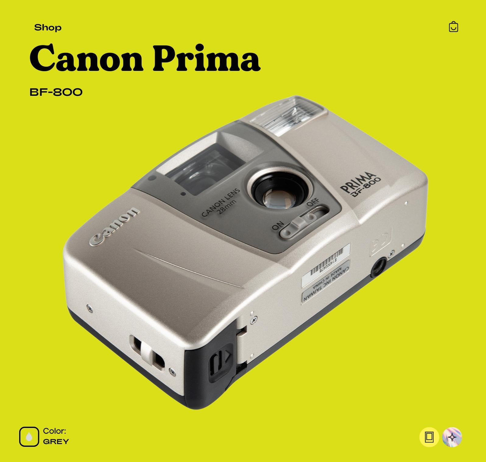 Canon prima 35 mm camera - Vintage 35mm Point and Shoot Film Camera with Built-In Flash - Photographer gift - Vintage Polaroid Instant Cameras