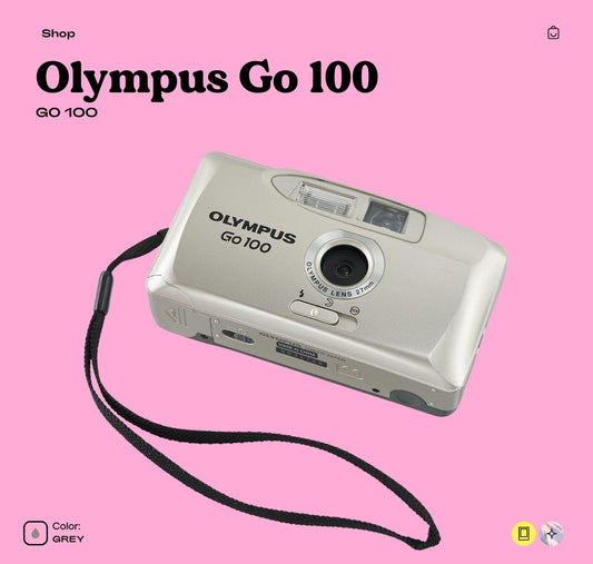 Olympus Go 100 Vintage Point and Shoot Film Camera - Fully Working Retro Camera - Perfect Christmas gift - Vintage Polaroid Instant Cameras