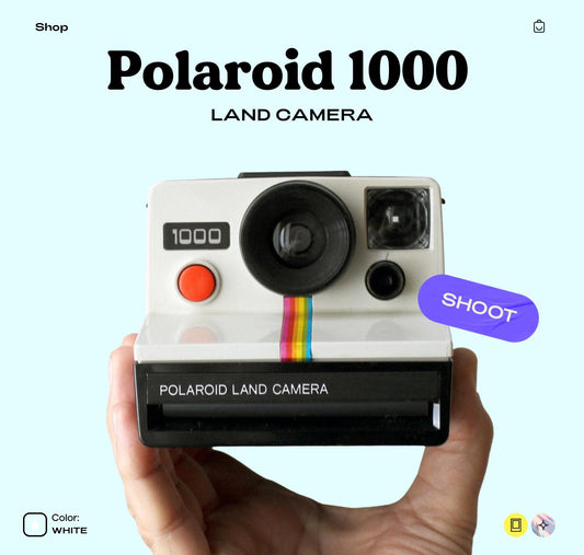 Polaroid SX-70 OneStep Land 1000 - Vintage Instant Film Camera - Classic Polaroid SX-70 - Perfect Gift for Photographers & Collectors - Vintage Polaroid Instant Cameras