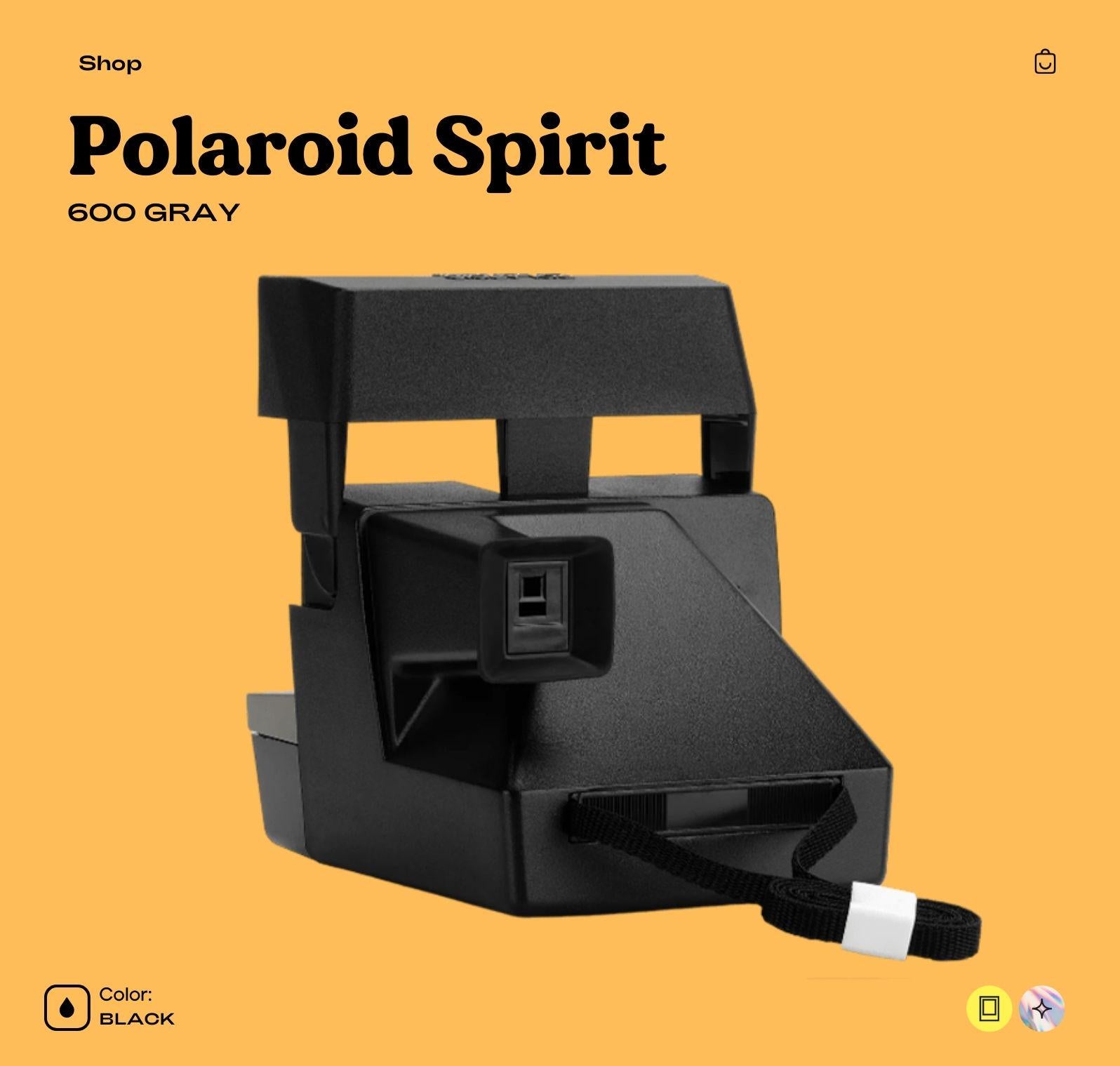 Polaroid 600 Spirit  Instant Camera - Polaroid with Rainbow Stripe - Vintage 600 Film Camera with Built-In Flash - Photographer gift - Vintage Polaroid Instant Cameras
