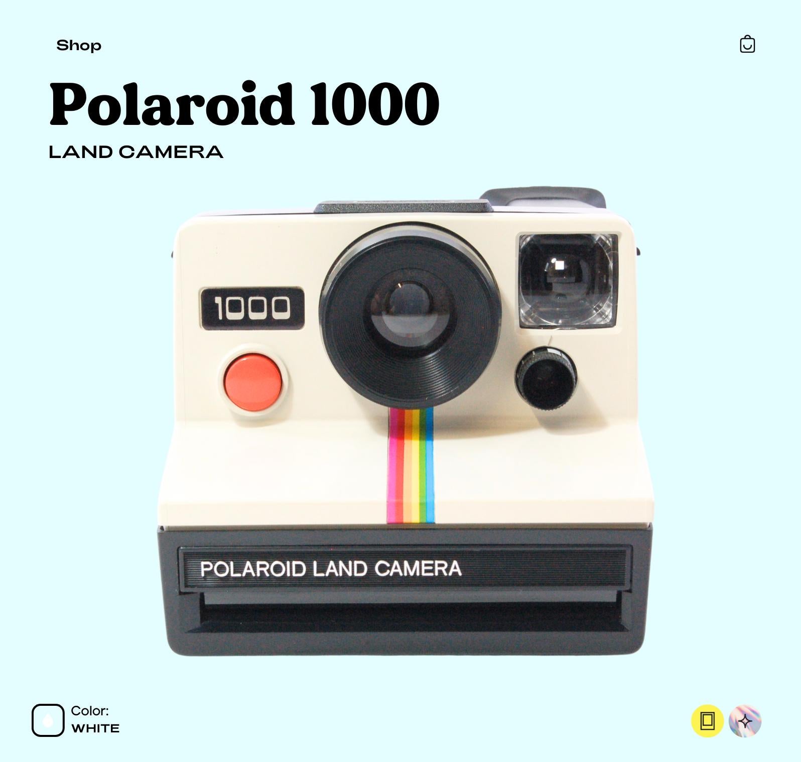 Polaroid SX-70 OneStep Land 1000 - Vintage Instant Film Camera - Classic Polaroid SX-70 - Perfect Gift for Photographers & Collectors - Vintage Polaroid Instant Cameras
