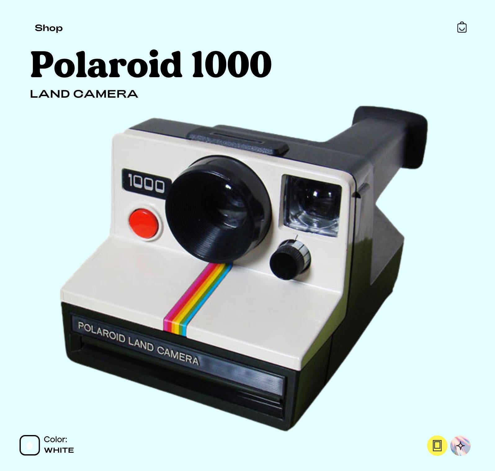 Polaroid SX-70 OneStep Land 1000 - Vintage Instant Film Camera - Classic Polaroid SX-70 - Perfect Gift for Photographers & Collectors - Vintage Polaroid Instant Cameras