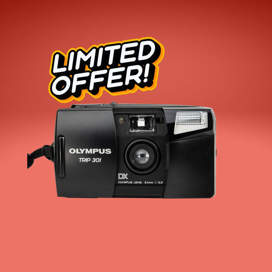 Olympus Trip 301 - Vintage 35mm Film Camera, Point & Shoot, Autofocus, Built-In Flash, Easy-to-Use, Classic Photography - Vintage Polaroid Instant Cameras