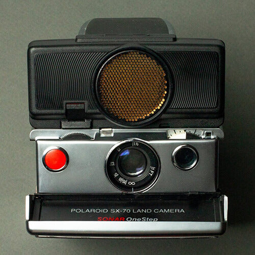 Polaroid SX-70 Camera Landcamera Polasonic Autofocus Silver/Black - Vintage Polaroid Instant Cameras