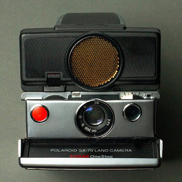 Polaroid SX-70 Camera Landcamera Polasonic Autofocus Silver/Black - Vintage Polaroid Instant Cameras