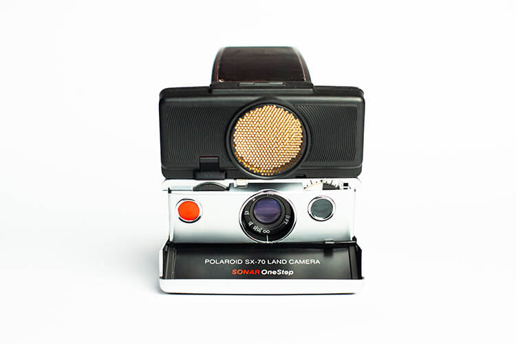 Polaroid SX-70 Camera Landcamera Polasonic Autofocus Silver/Black - Vintage Polaroid Instant Cameras