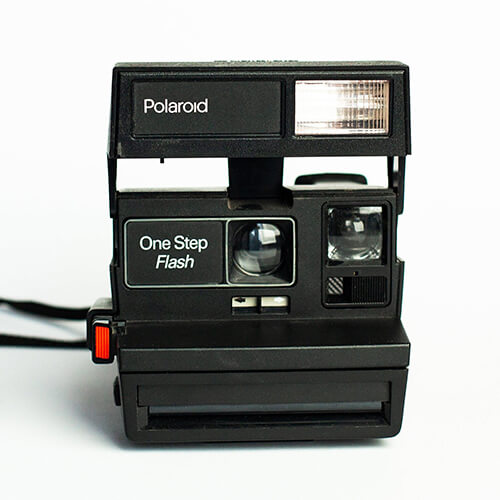 Vintage Polaroid One Step 600 Flash Instant Camera 80s 90s Retro Fil