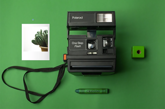 Polaroid Instant Camera One Step 600 Flash Instant Print Camera - 80s 90s Retro Vintage Photography - Vintage Polaroid Instant Cameras