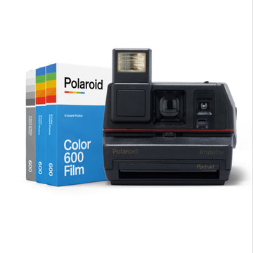 Gift Pack Polaroid Impulse Grey Instant Camera + Film Triple Pack - Vintage Polaroid Instant Cameras