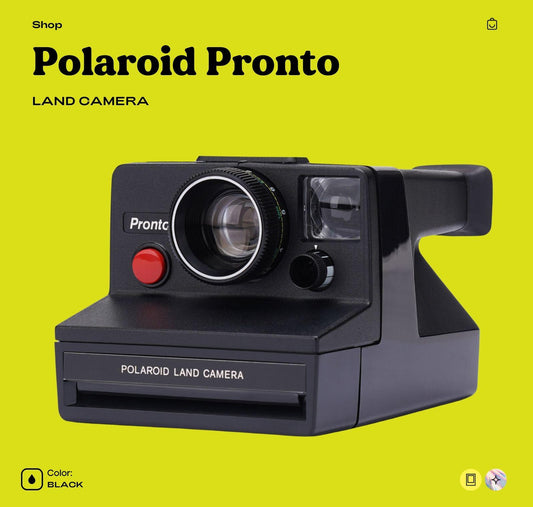 Polaroid Pronto Land Camera - Vintage Instant Film Camera for SX-70 Film - Retro Photography Gift - Classic 1970s Collectible Camera
