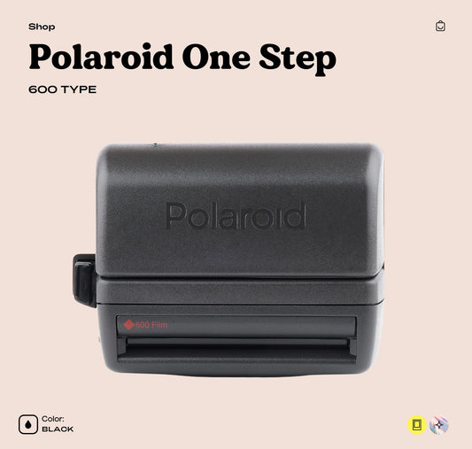 Vintage Polaroid OneStep Instant Film Camera | Classic 600 Film Camera with Built-in Flash  | Fully Tested & Working