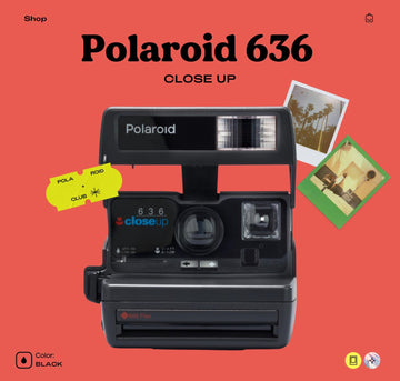 Vintage Polaroid 636 Close-Up Instant Camera - Classic 600 Film Camera with Built-In Flash, Close-Up Lens, and Retro Photography Charm