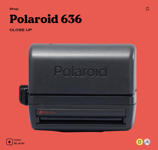 Vintage Polaroid 636 Close-Up Instant Camera - Classic 600 Film Camera with Built-In Flash, Close-Up Lens, and Retro Photography Charm