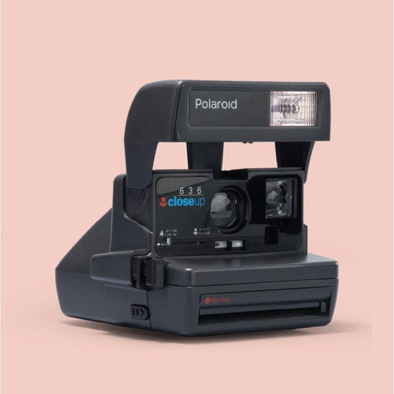 Polaroid one step close up 636 vintage instant camera polaroid 600 typ
