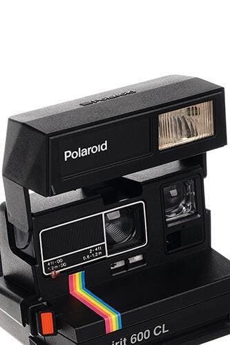 Polaroid 600 cl spirit instant film camera – vintage 90s rainbow design, classic 600 type film, retro polaroid 80s style - Vintage Polaroid Instant Cameras