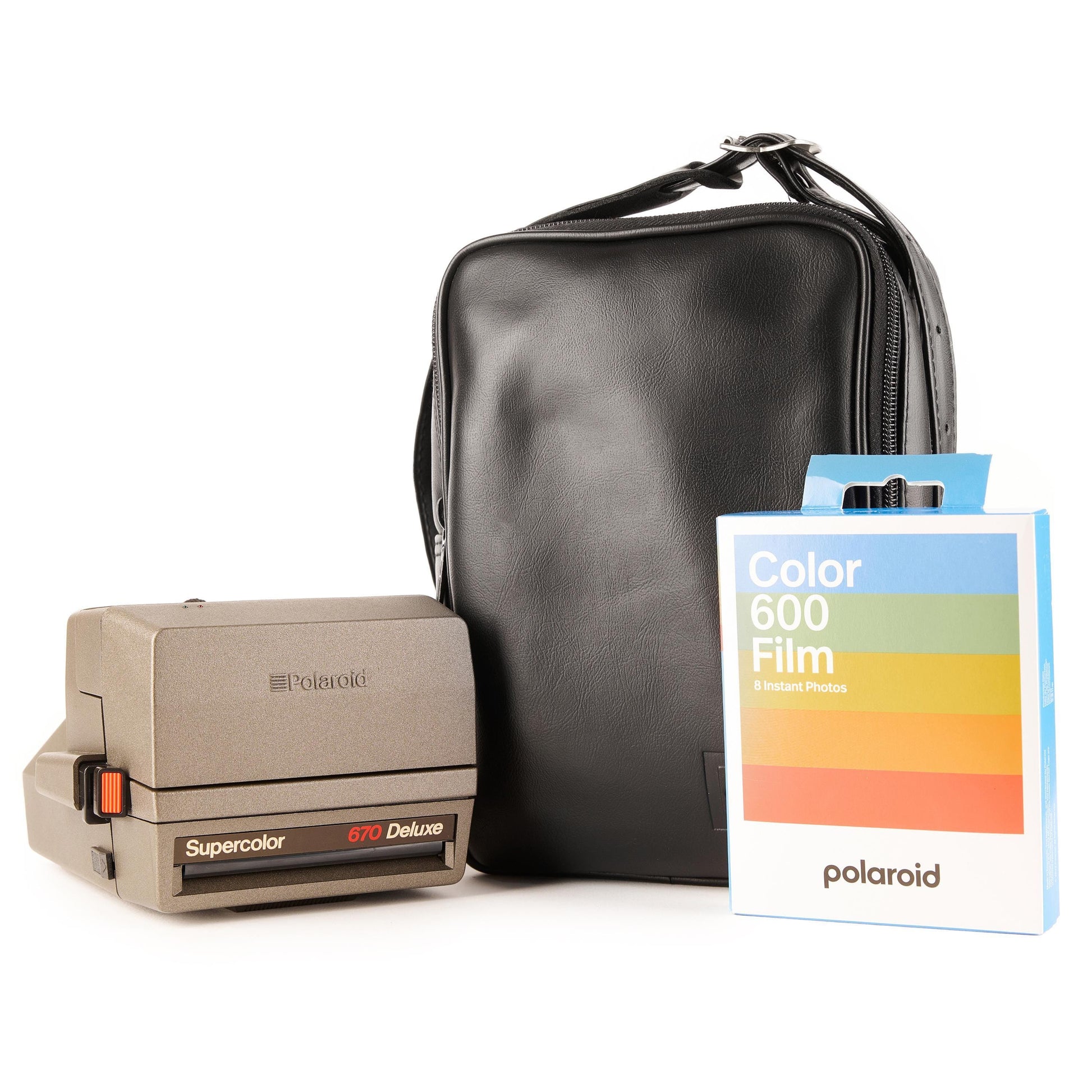 Premium handcrafted leather bag for polaroid 600 camera | stylish, durable, and protective case for instant photography lovers - Vintage Polaroid Instant Cameras