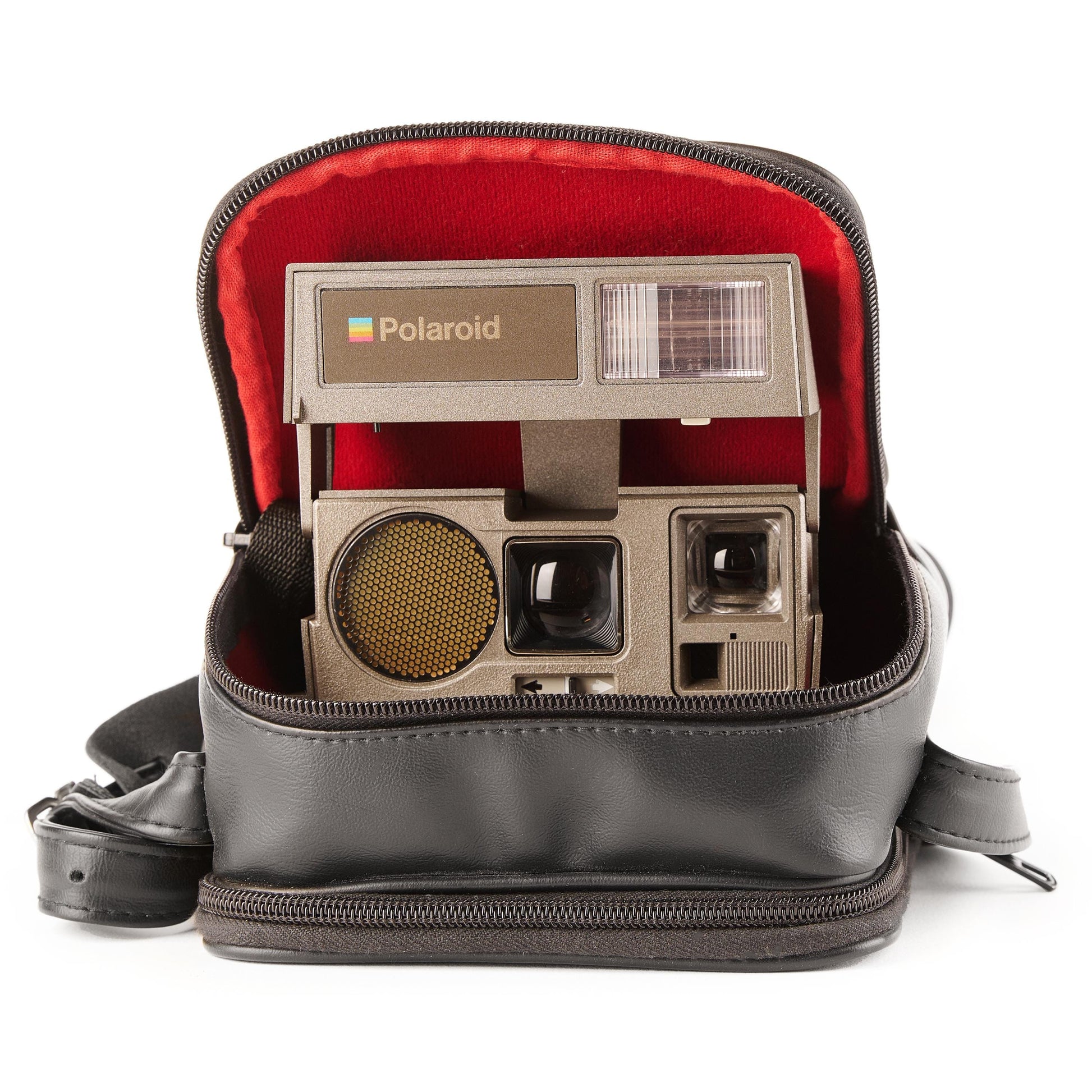 Premium handcrafted leather bag for polaroid 600 camera | stylish, durable, and protective case for instant photography lovers - Vintage Polaroid Instant Cameras