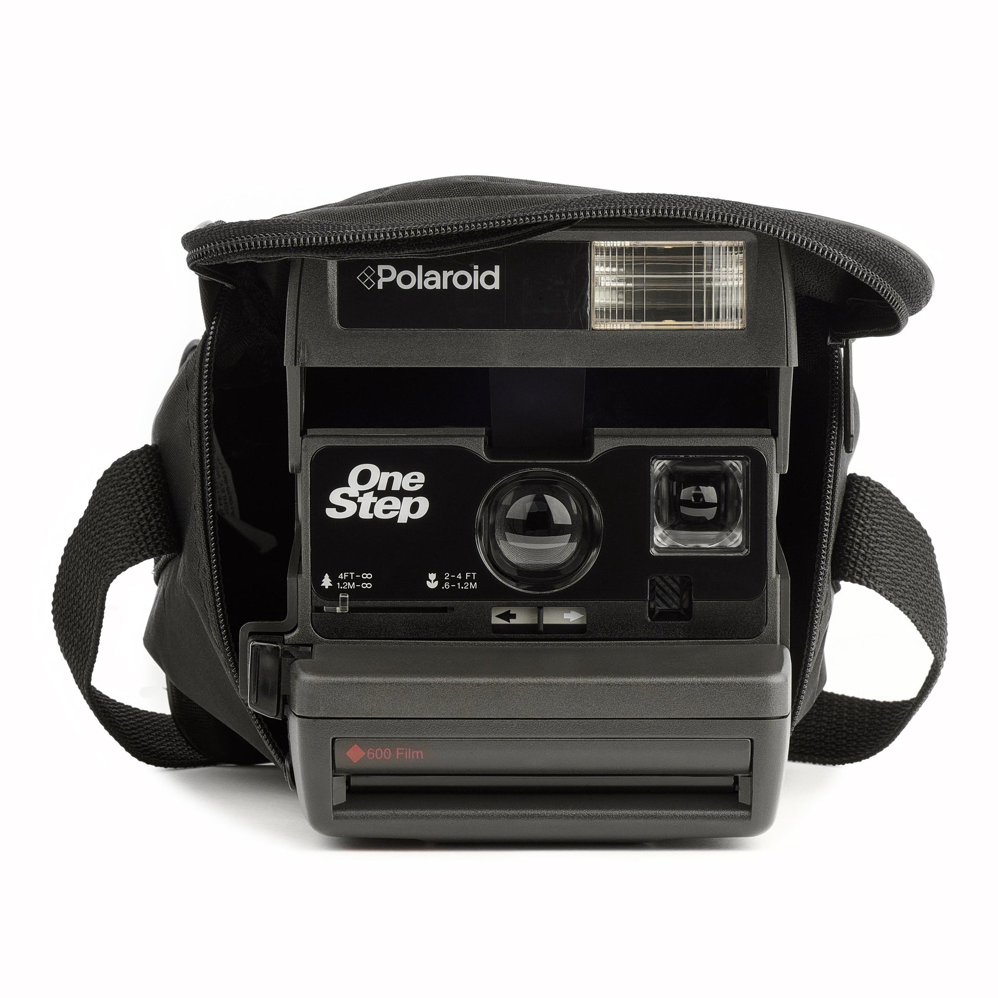Polaroid camera bag, black textile bag for instant cameras, lightweight & durable with adjustable strap, fits 600 series, perfect gift - Vintage Polaroid Instant Cameras