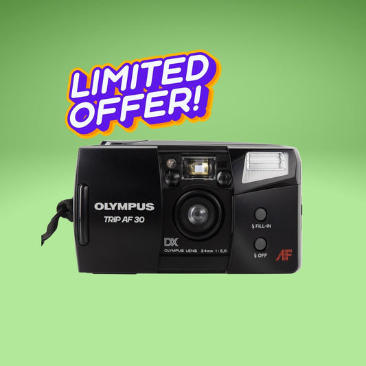 Olympus trip af30 vintage 35mm film camera, point & shoot, tested  working, retro compact camera - Vintage Polaroid Instant Cameras