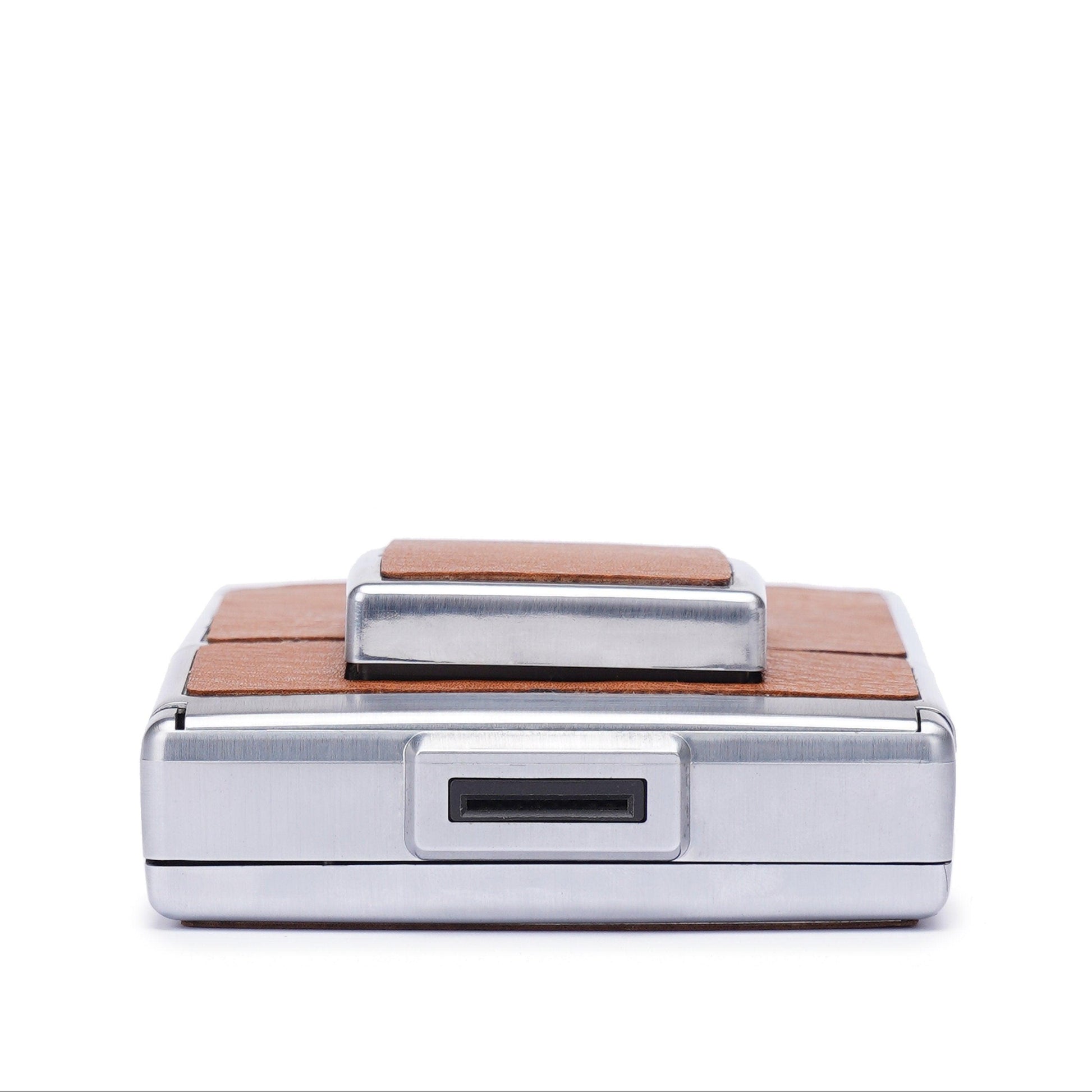 Spring sale: polaroid sx-70 instant film camera vintage 70s original vintage skin - brown and silver - Vintage Polaroid Instant Cameras