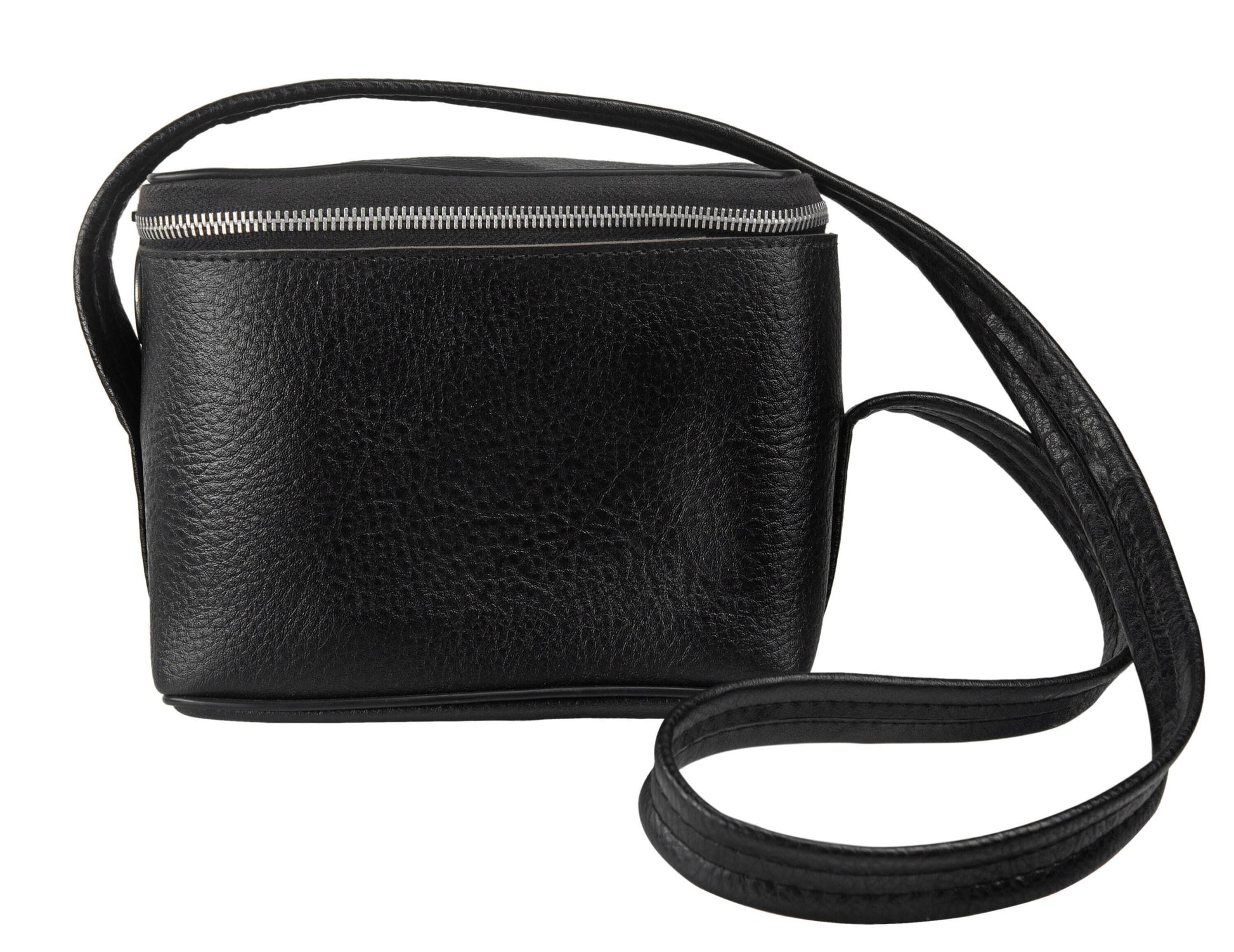 Black polaroid camera bag, original polaroid 600 type, vintage leather bag, protective case for instant film camera - Vintage Polaroid Instant Cameras
