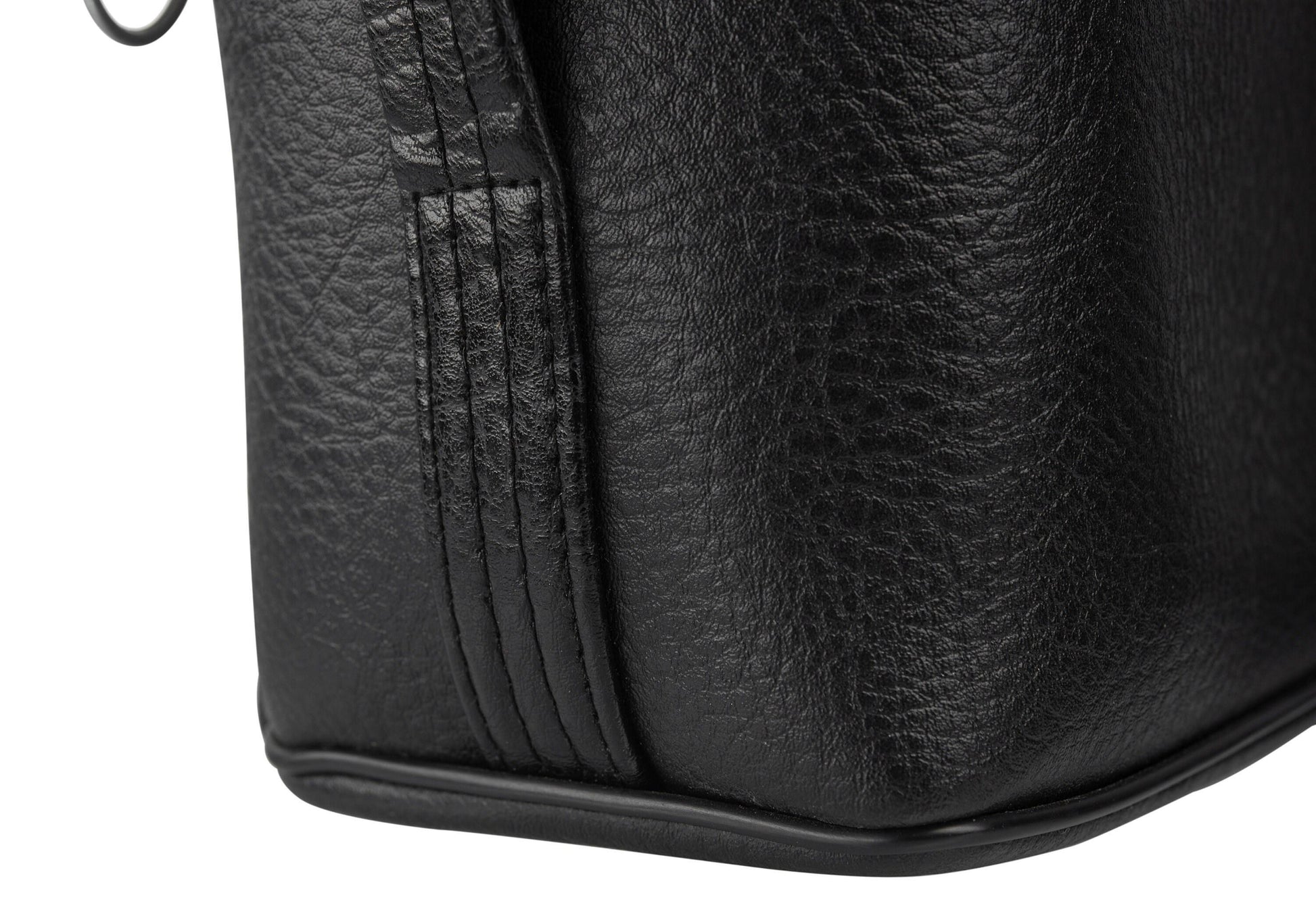Black polaroid camera bag, original polaroid 600 type, vintage leather bag, protective case for instant film camera - Vintage Polaroid Instant Cameras