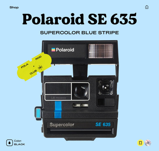 Polaroid supercolor 635 se - polaroid 600 type, vintage instant camera, retro polaroid 600, perfectly working, gift for photographer - Vintage Polaroid Instant Cameras