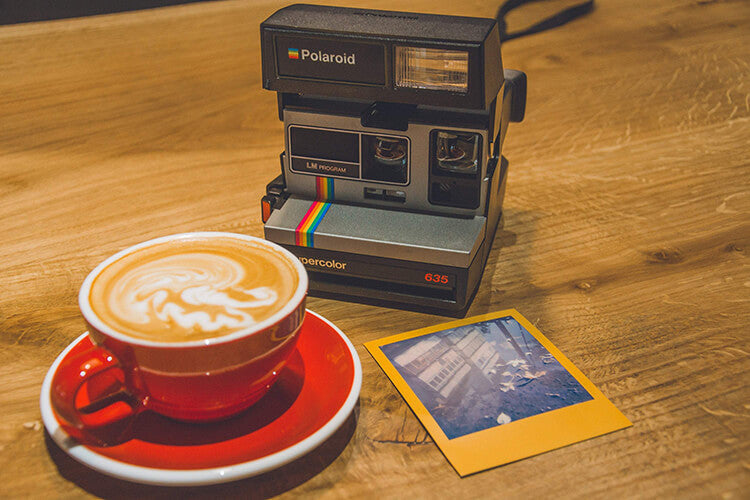 Polaroid 635 Supercolor LM Program Boxed Instant Print Camera Silver Grey Rainbow Vintage - Vintage Polaroid Instant Cameras