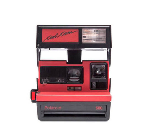 Polaroid Coolcam 600 Instant Film Camera Red and Black Body Vintage Polaroid 600 type film camera