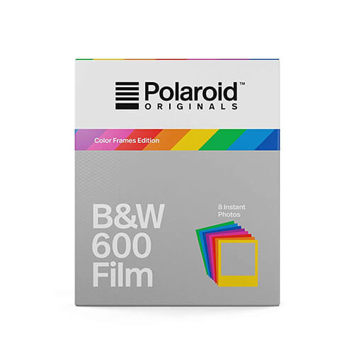 B&W (Black and White) Film for 600 Type Polaroid Instant Camera - Hard Color Frames