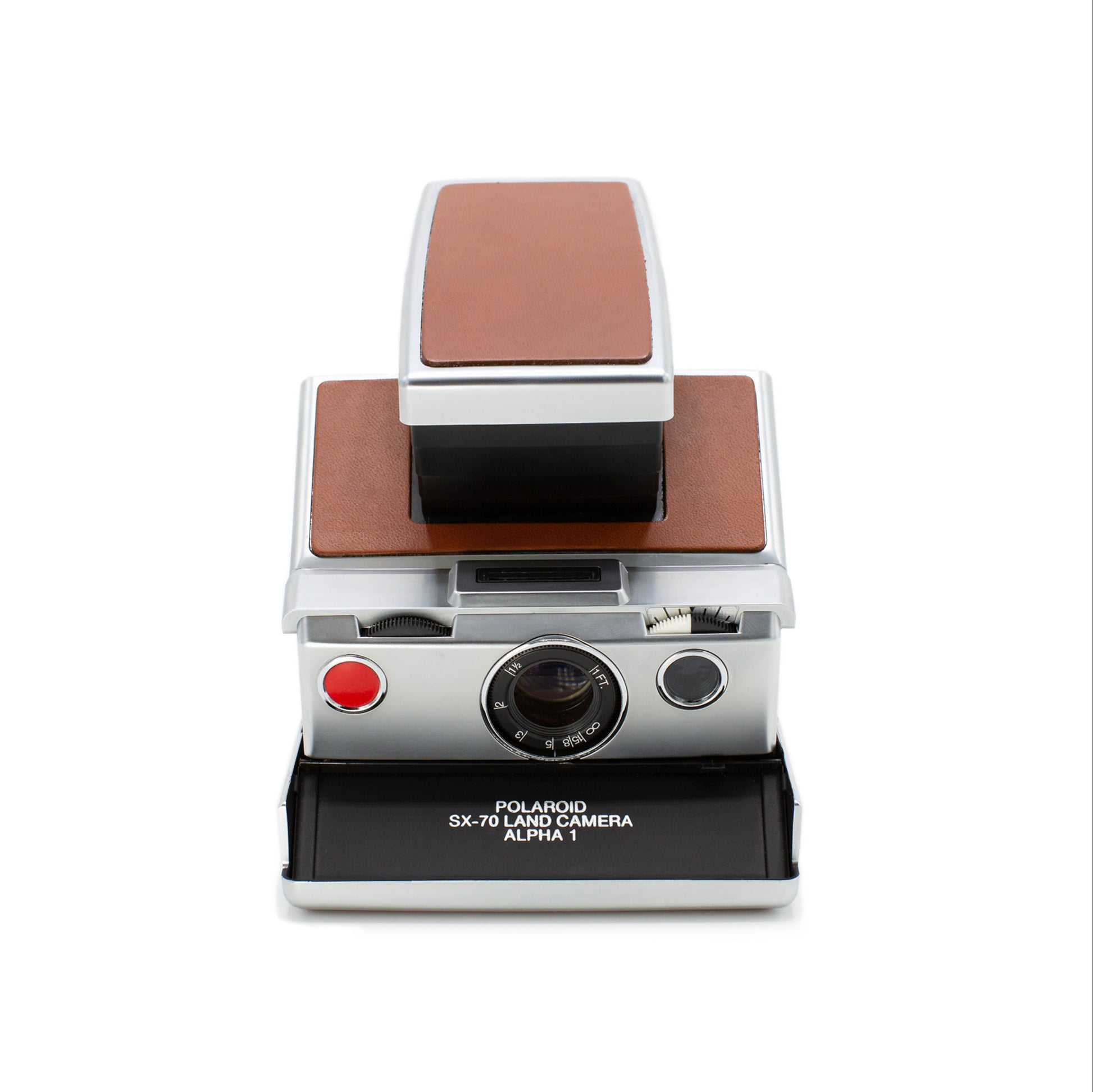 Polaroid SX-70 Instant Film Camera Vintage 70s Original Vintage Skin - Brown and Silver - Vintage Polaroid Instant Cameras