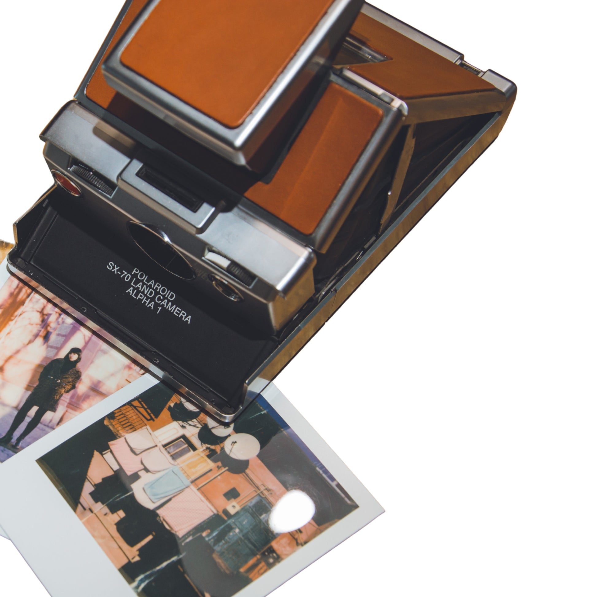 Polaroid SX-70 Instant Film Camera Vintage 70s Original Vintage Skin - Brown and Silver - Vintage Polaroid Instant Cameras