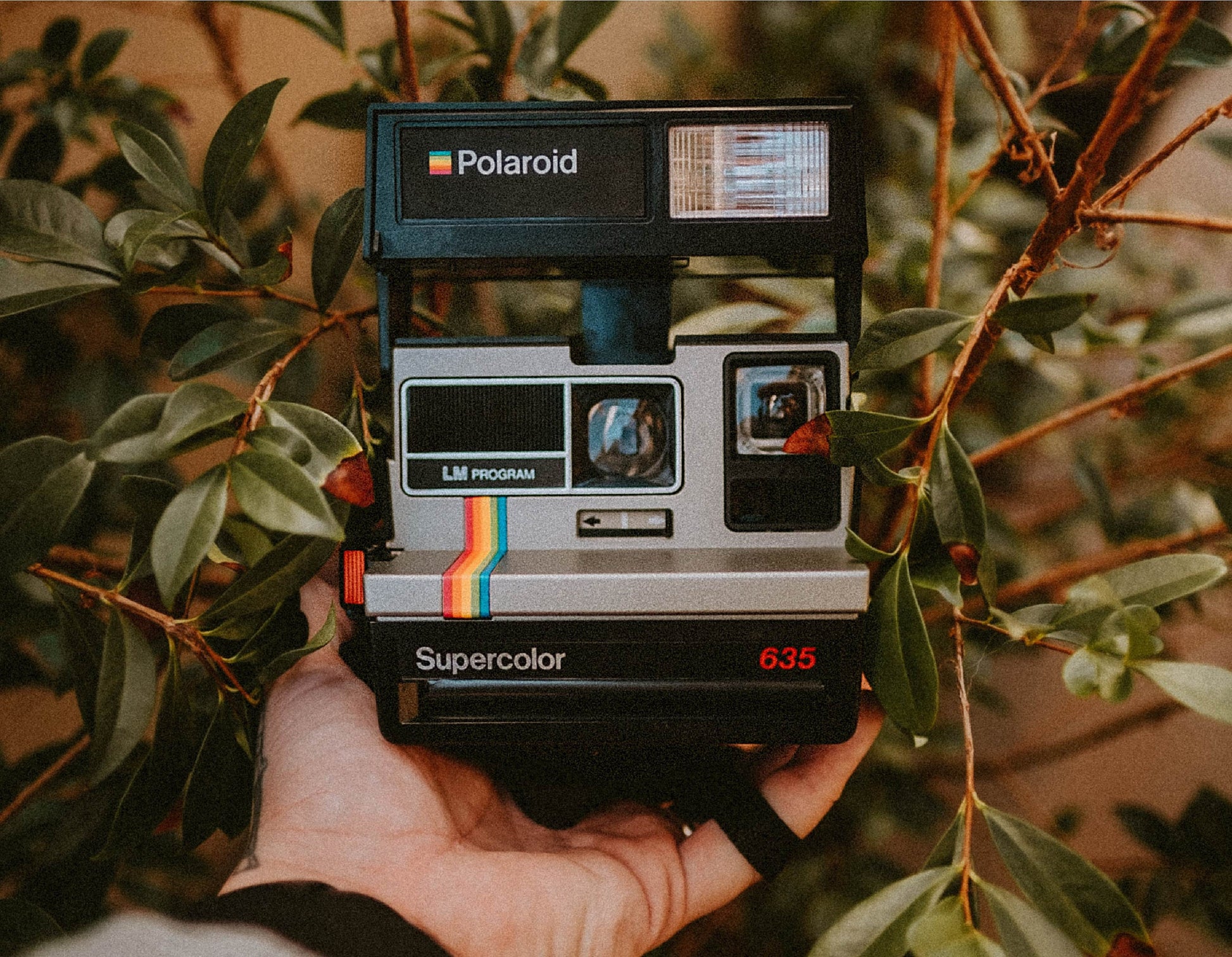 Polaroid 635 Supercolor Rainbow, Vintage Polaroid Camera, Instant Perfectly Workoing Camera, Retro Camera, Gift for photographer - Vintage Polaroid Instant Cameras