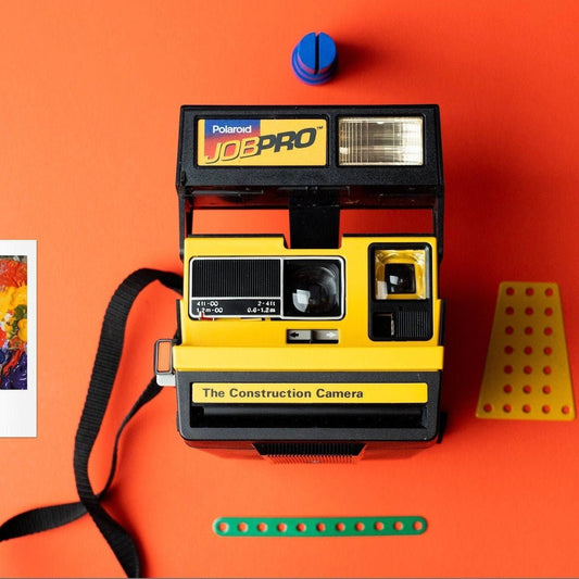 Polaroid Job Pro Camera Instant Film 600 type Camera Yellow and Black Vintage Polaroid Camera