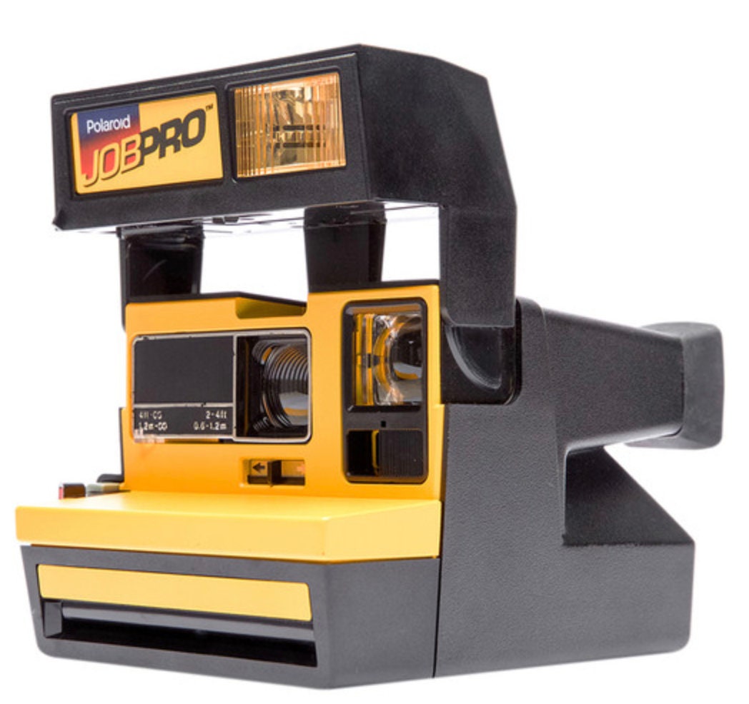 Polaroid Job Pro Camera Instant Film 600 type Camera Yellow and Black Vintage Polaroid Camera - Vintage Polaroid Instant Cameras