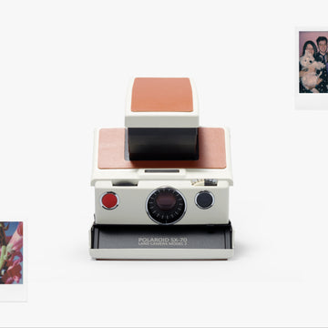 Vintage Polaroid SX-70 Instant Film Camera Model 2 White body - New Brown leather - Fully reskinned - Vintage Polaroid Instant Cameras