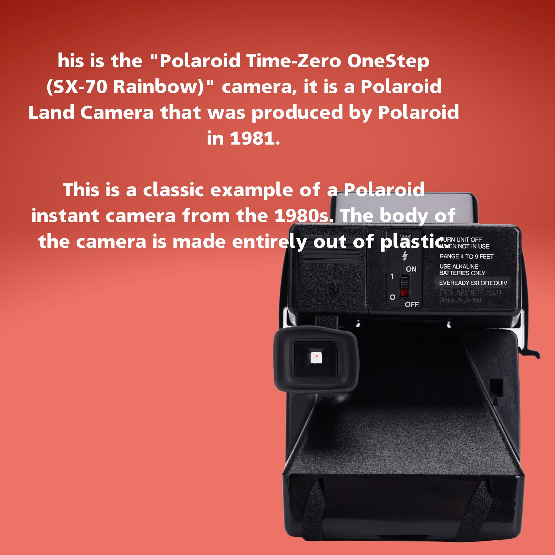 Polaroid Camera Time Zero One Step, Perfectly Wroking Instant Camera, Vintage Camera - Vintage Polaroid Instant Cameras