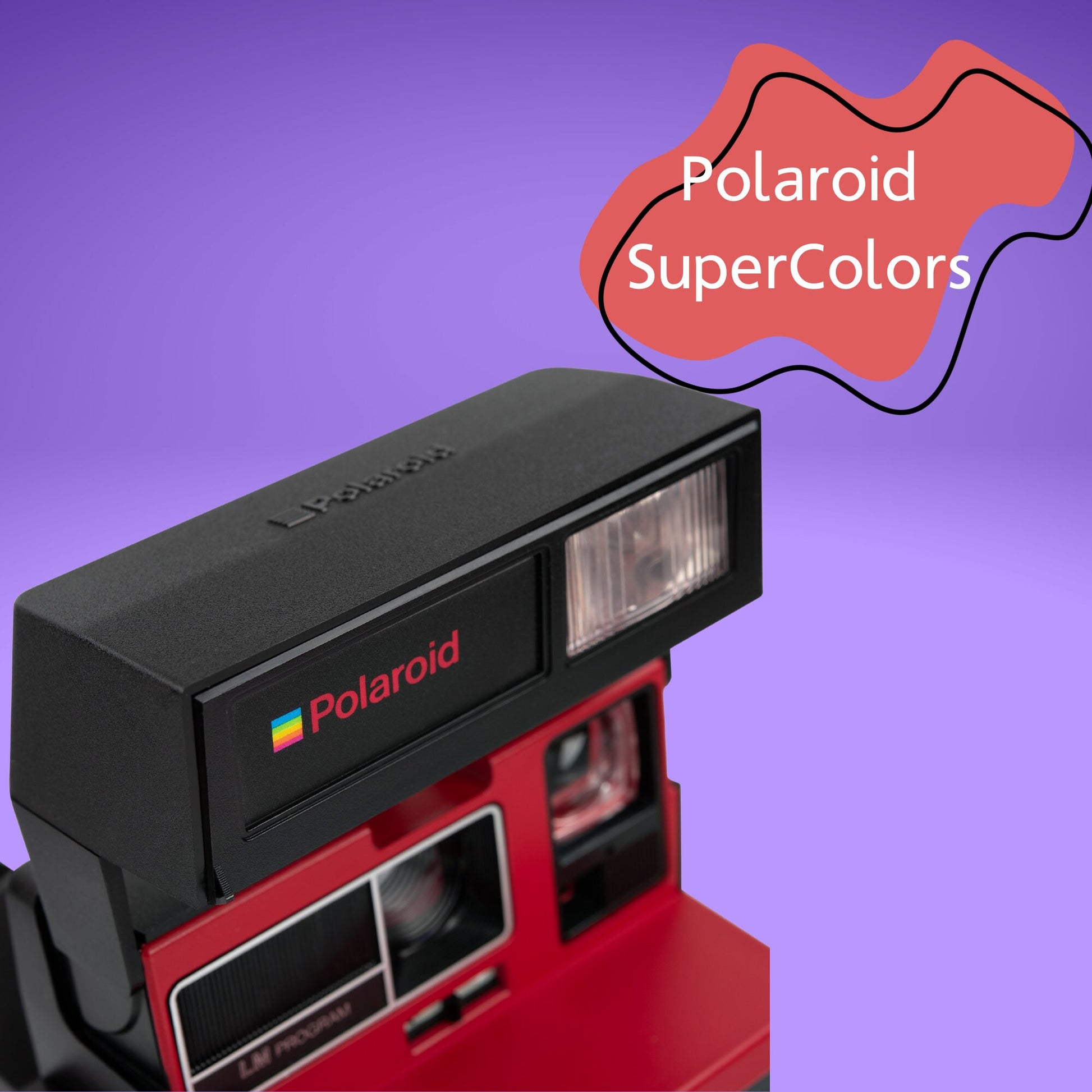 VIntage Polaroid Camera, Old Perfectly Working Instant Camera, Polaroid SuperColors Red - Vintage Polaroid Instant Cameras