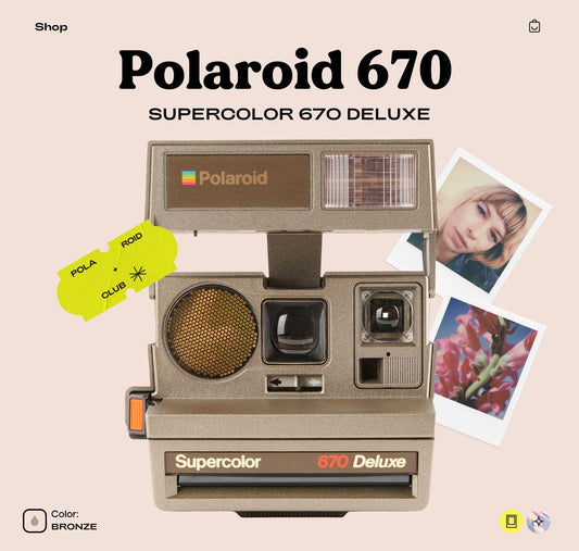 Polaroid Supercolor 670 Deluxe Instant Camera - Vintage 600 Series with Built-In Flash, Manual Exposure Control, Perfect Retro Photography