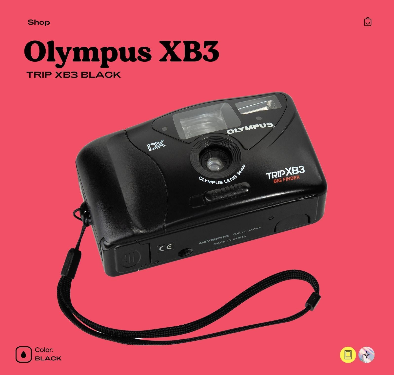 Olympus Trip XB3 Vintage 35mm Point and Shoot Film Camera - Compact an