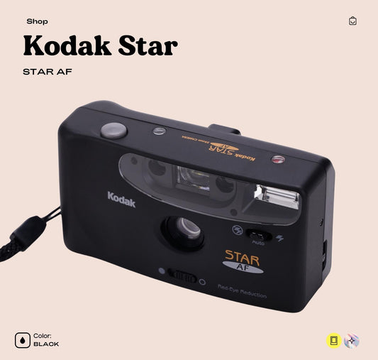 Kodak Star AF 35mm Film Camera - Vintage Point and Shoot with Autofocus, Built-In Flash, Compact Design, Easy-to-Use Analog Photography Too