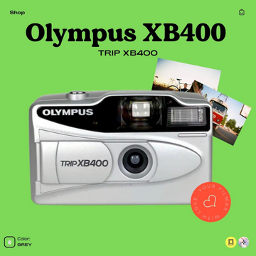 Olympus XB400 Vintage 35mm Point and Shoot Film Camera - Compact and Fully Functional