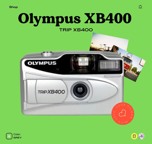 Olympus XB400 Vintage 35mm Point and Shoot Film Camera - Compact and Fully Functional