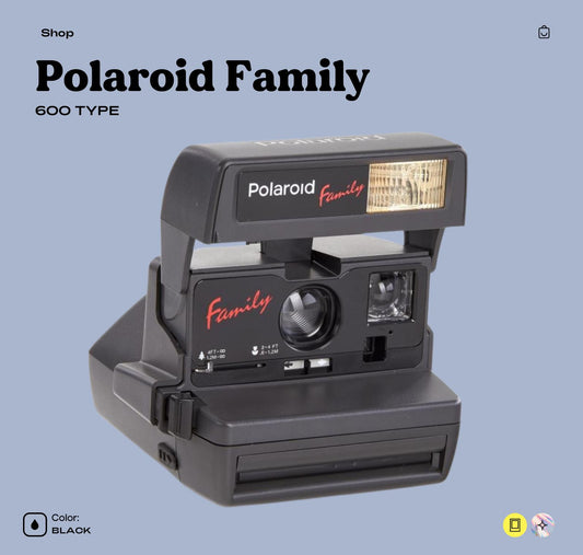 Polaroid 600 type, Instant camera, Polaroid family, Retro vintage camera, Photographer gift